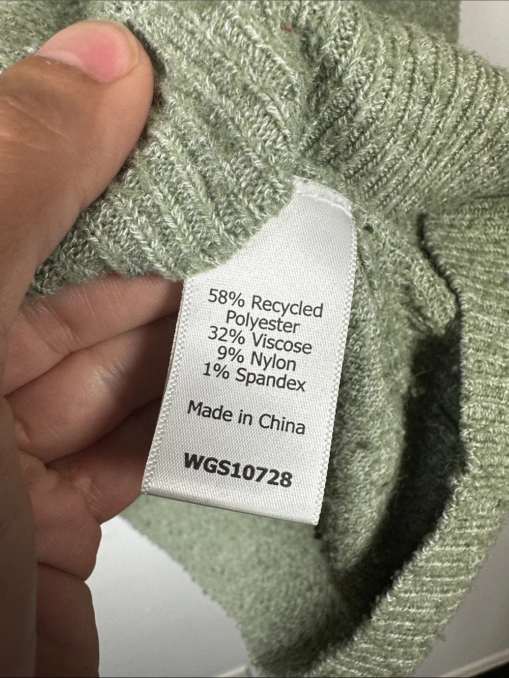 Market & Spruce Henley Sweater Pointelle Knit Size M Sage Green Preppy Fall Cozy